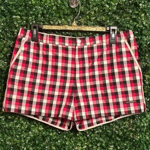 Parke & Ronen Size 32 Nylon Swim / Active Shorts Red / Black / Gray